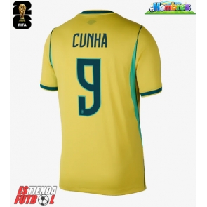 Brasil Matheus Cunha #9 Primera Equipación Mundial 2026 Manga Corta Brasil Matheus Cunha #9 Primera Equipación Mundial 2026 Manga Corta